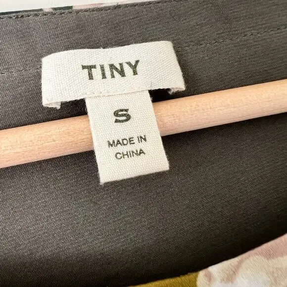 Anthropologie Tiny Mixed Media Blooms Tie Waist Women's Blouse Top Shirt Small - Picture 5 of 10